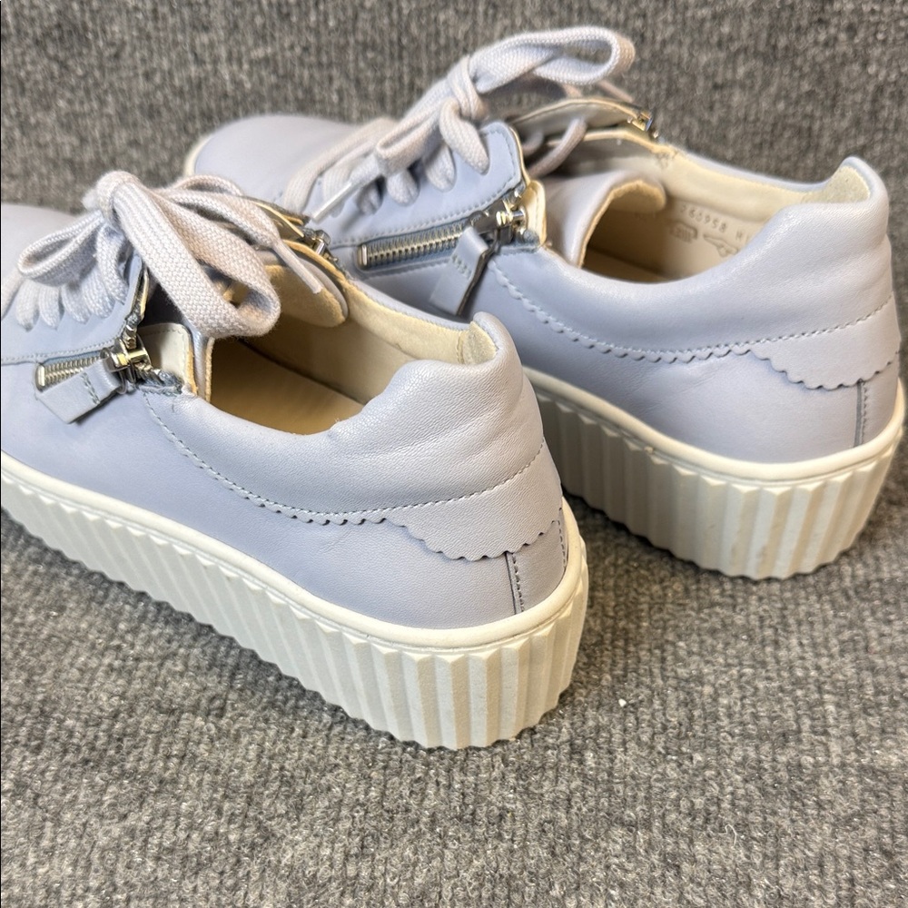 Gabor Dolly Leather Light Blue Sneakers Women's Size 5 - Picture 11 of 13